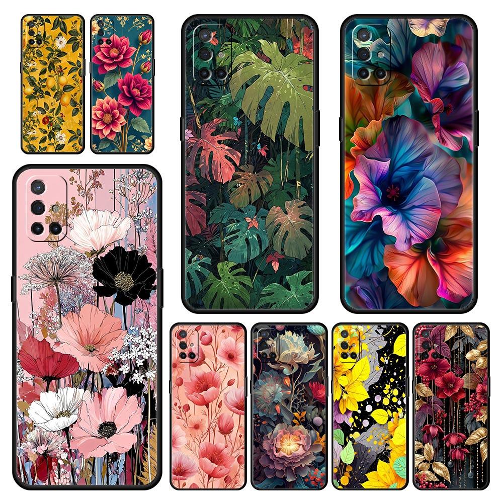 Abstract Plants Flower Phone Case For Oneplus 13R 13 12R 11 10T 10R Nord N100 N200 N10 10 9 9R 9RT CE 3 2 Z Pro Soft TPU Cover
