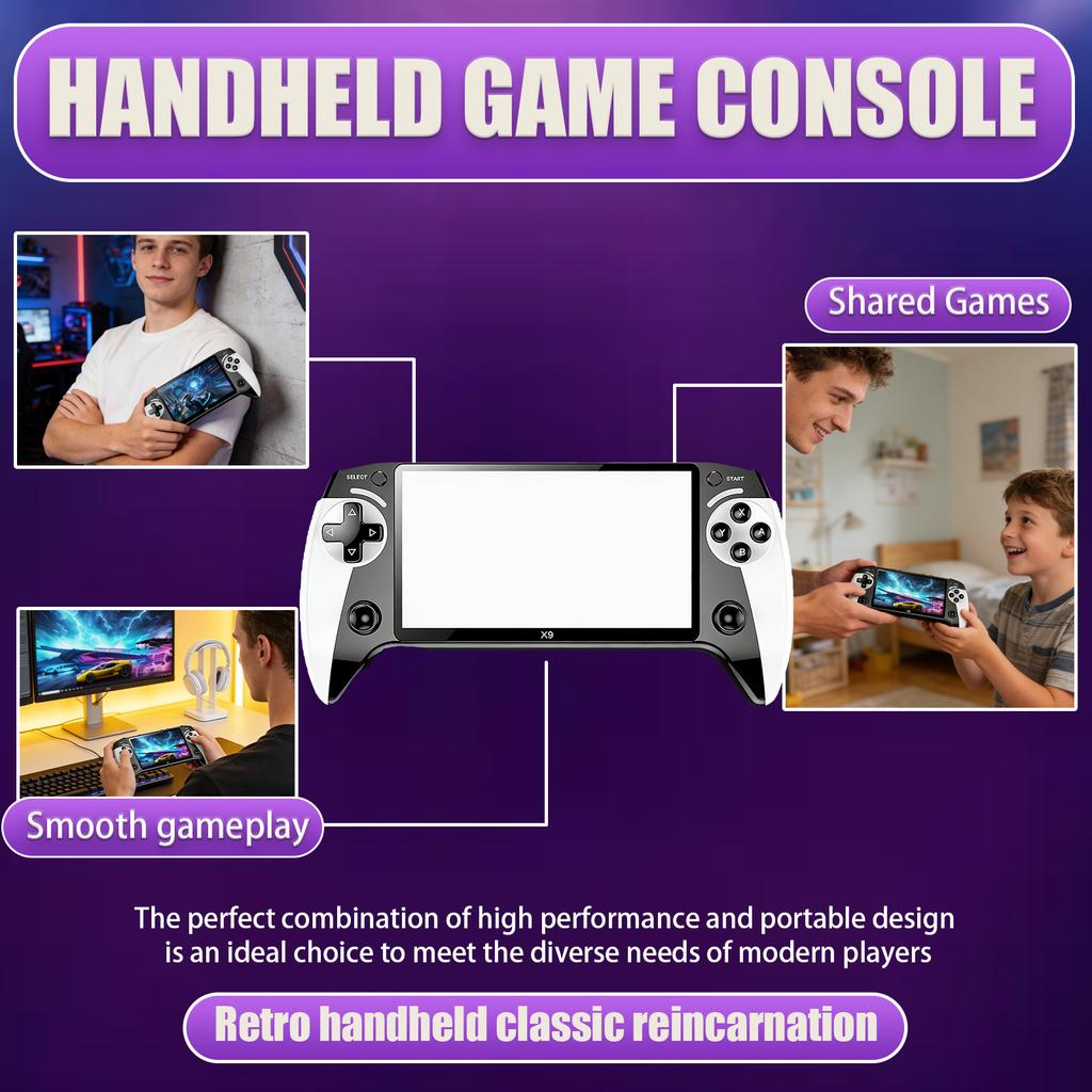 X9 Retro Nostalgic Handheld Console With Joysticks