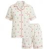 Shop   Women S Polka Dot Cherry Short Sleeve Pajama Set Cha wSet 21368