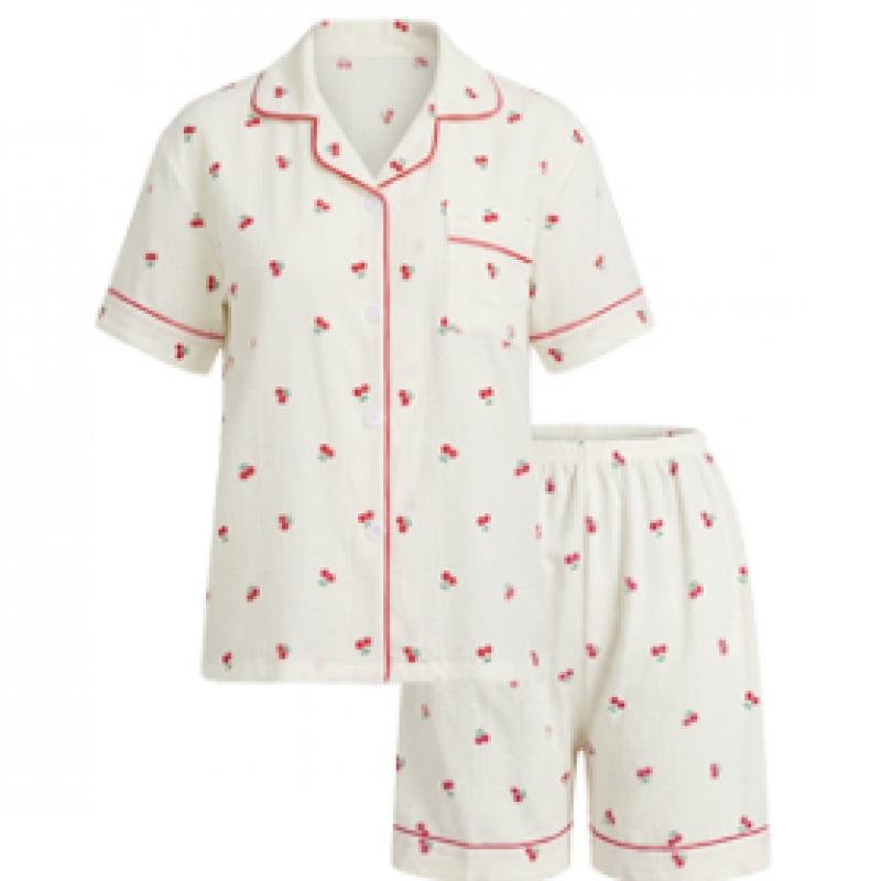 Shop Women S Polka Dot Cherry Short Sleeve Pajama Set Cha wSet 21368