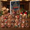 Stocking Stuffers for Pet Lovers 2026 Christmas Dog Advent Calendar, 24 2D Acrylic Puppy Ornaments Countdown Patches Cartoon Festive Pendants