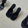 Slippers Women Wear Black Bow In Spring and Summer 2025 Satin Fish Mouth Open Toe with Sandals Stiletto High Heels