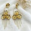 French Retro Flower Earrings Women's Medieval Atmosphere Long Earrings Light Luxury Niche Exquisite Earrings