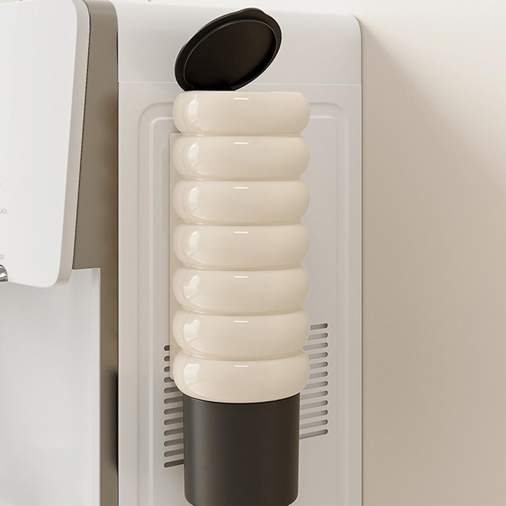 Disposable Cup Dispenser , Wall Mounted No Drilling Installation, Dustproof Plastic Paper Cup Holder Organizer, 2 packs