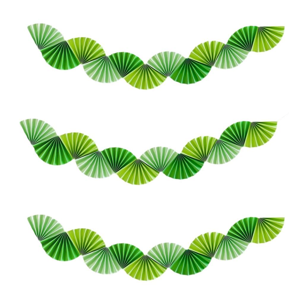 3x Paper Fans Garland Ceiling Hanging Decoration Ornament Background for Party Supplies Celebration Carnival Birthday Wedding