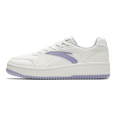 First Year Abrasion Resistant Low Top Skateboard Shoes Women's White Purple 922628068F-3