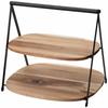 Two-Tier Acacia Wood Serving Platter