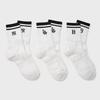 MLB Daily Striped Long Socks 3-Pair Set MLB (White)