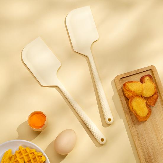 Silicone Spatula Adjustable Scraper with Ergonomic Grip Double-Sided Arc Design Heat Resistant Food Grade Silicone Baking Tool Kitchen Utensils