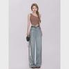 Women's Light-Colored Retro High-Waist Wide-Leg Jeans - Summer Thin, Loose, Slimming Fit