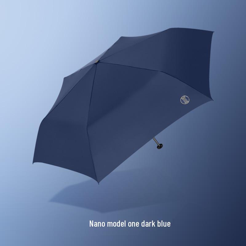 Nano Water-Repellent Ultralight Carbon Fiber Sunshade Umbrella Anti-UV with Black Glue, 110g
