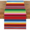 Mexican Serape Table Runner 13x72 Inch, Mexican Fiesta Party Table Decor, Cinco de Mayo Decorations Table Runner, Boho Southwestern Dining Tablecloth