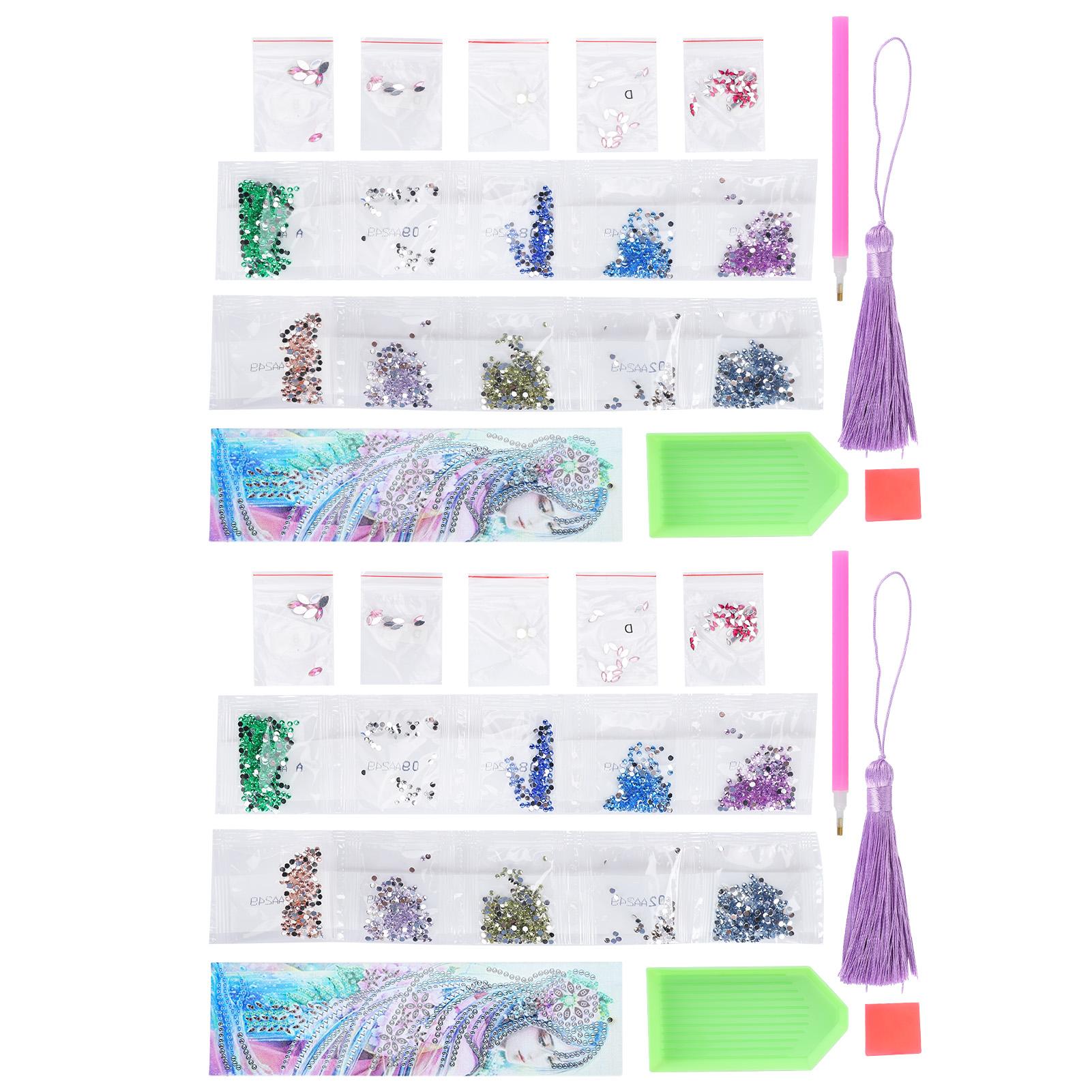 

2 комплекта закладок из алмазов, кристаллов 5D, сделай сам, картина, необычная форма, круглый женский узор, подвесное ремесло