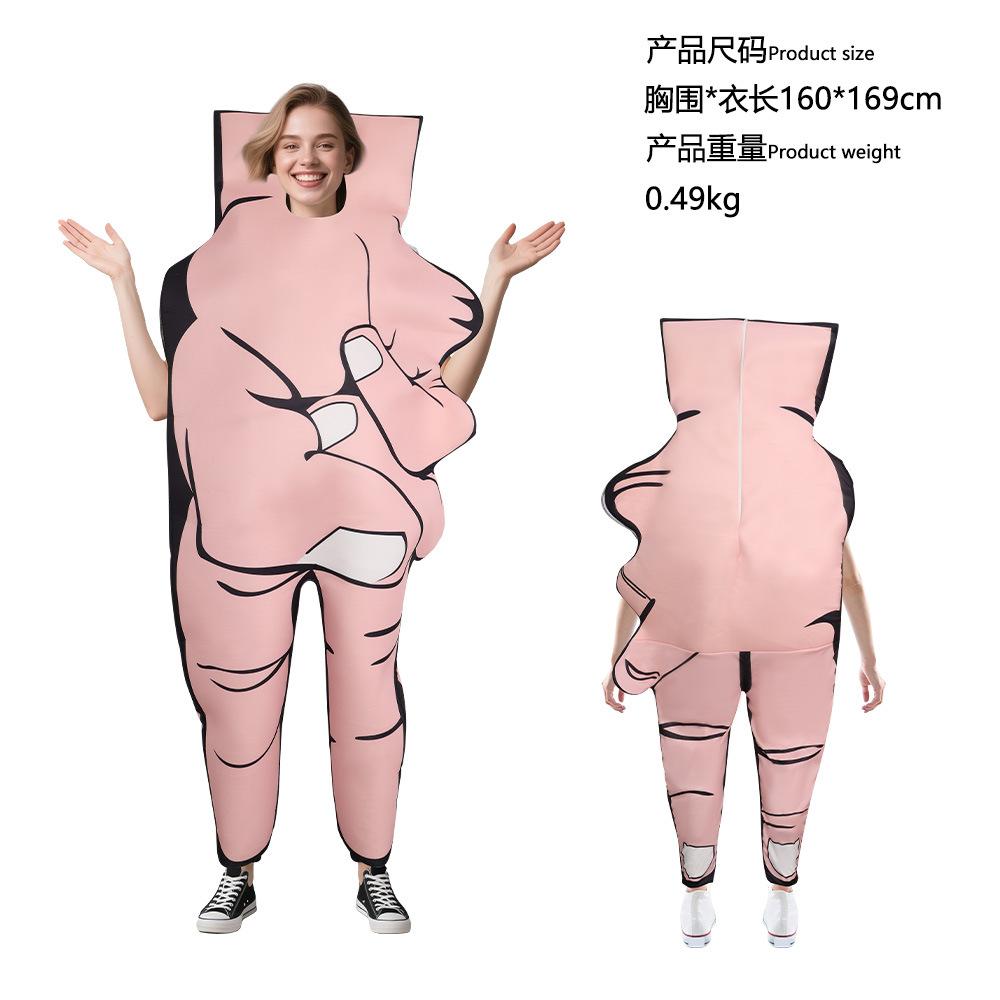 

Смешной Хэллоуин Смешной Костюм для Игры Руки-ножницы V Губка Костюм Сценическая Атмосфера Adult average size