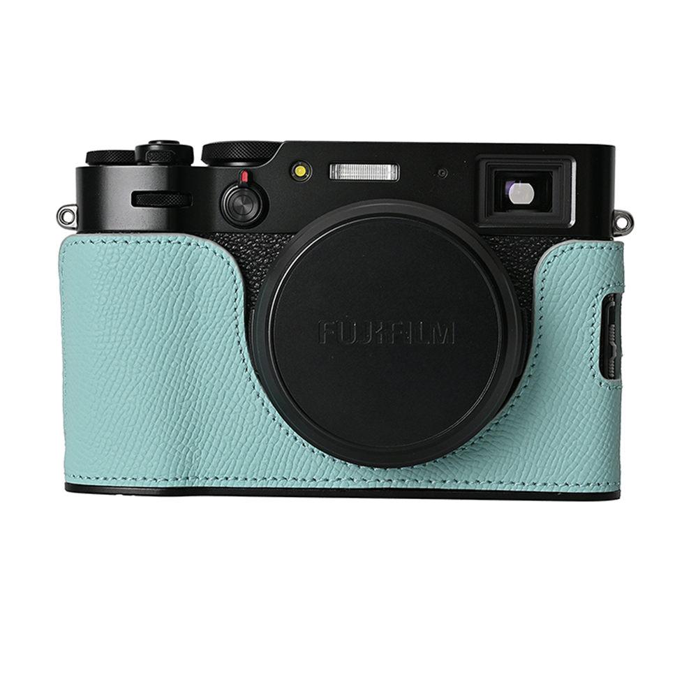 Aluminum Metal Camera Bag Genuine Leather Half Body Case For Fujifilm X100V Fuji X100v Battery Opening Bottom Cover