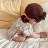 Nette Neugeborene Baby Mädchen Beanie Mütze Cosplay Haar Zopf Perücke Kappe Winter Warm Strick Kinder Kinder Mädchen Hüte und Mützen Fotografie Prop