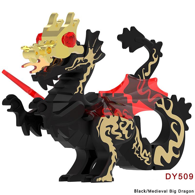 Magic Movies Medieval Animal Figure Building Blocks Dragon Elk Wild Boar Bighorn Sheep Dog Mini Model Bricks Toys DIY Kids Gifts