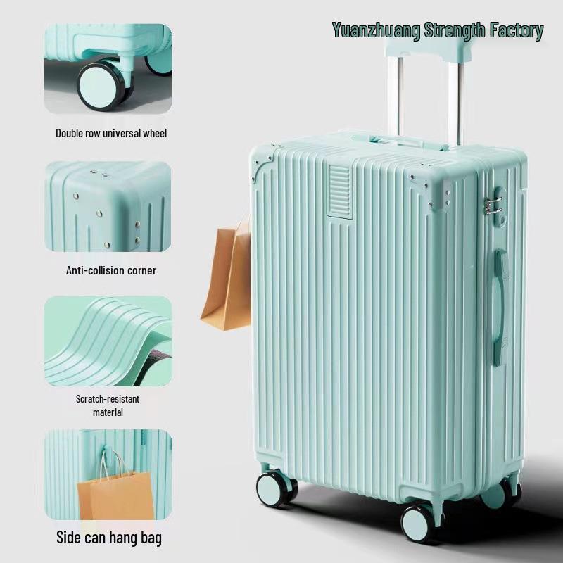 Retro Trolley Suitcase with Universal Wheels & Combination Lock - Durable, Large Capacity for Women, Men, Students