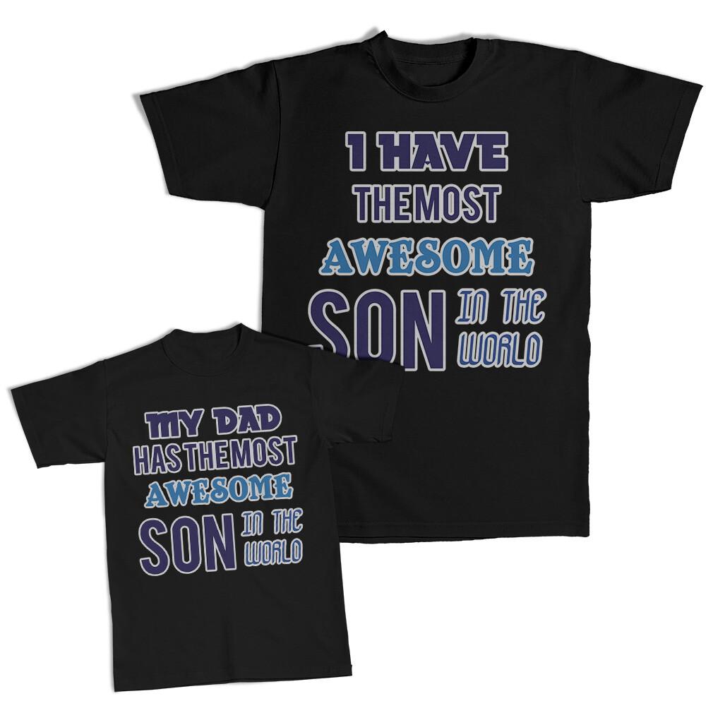 Love Dad and Son Matching Outfits Clothes Honduras Football Star - I Awesome Son S