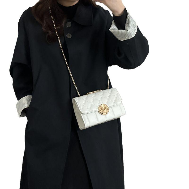 Versatile Chain Small Bag Women's 2025 Foreign Style New High-end Texture Shoulder Small Square Bag Fashionable Diamond Messenger Bag