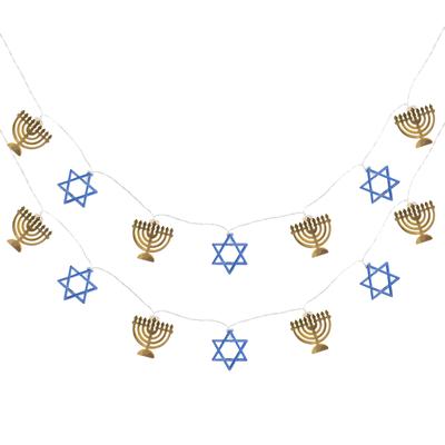 Decorate Hanukkah String Lights Holders Indoor Fairy Wrought Iron Chanukah Party Favors