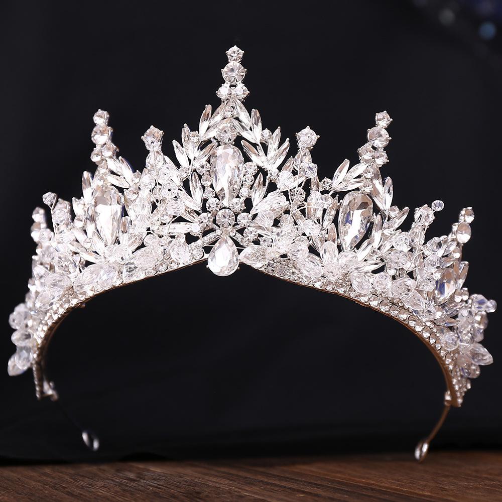 

Свадебная корона, головной убор с бусинами, хрустальные японские и корейские свадебные аксессуары для волос, корона на 18-летие, свадебные аксессуары для волос 2026 15.5CM*8.2CM