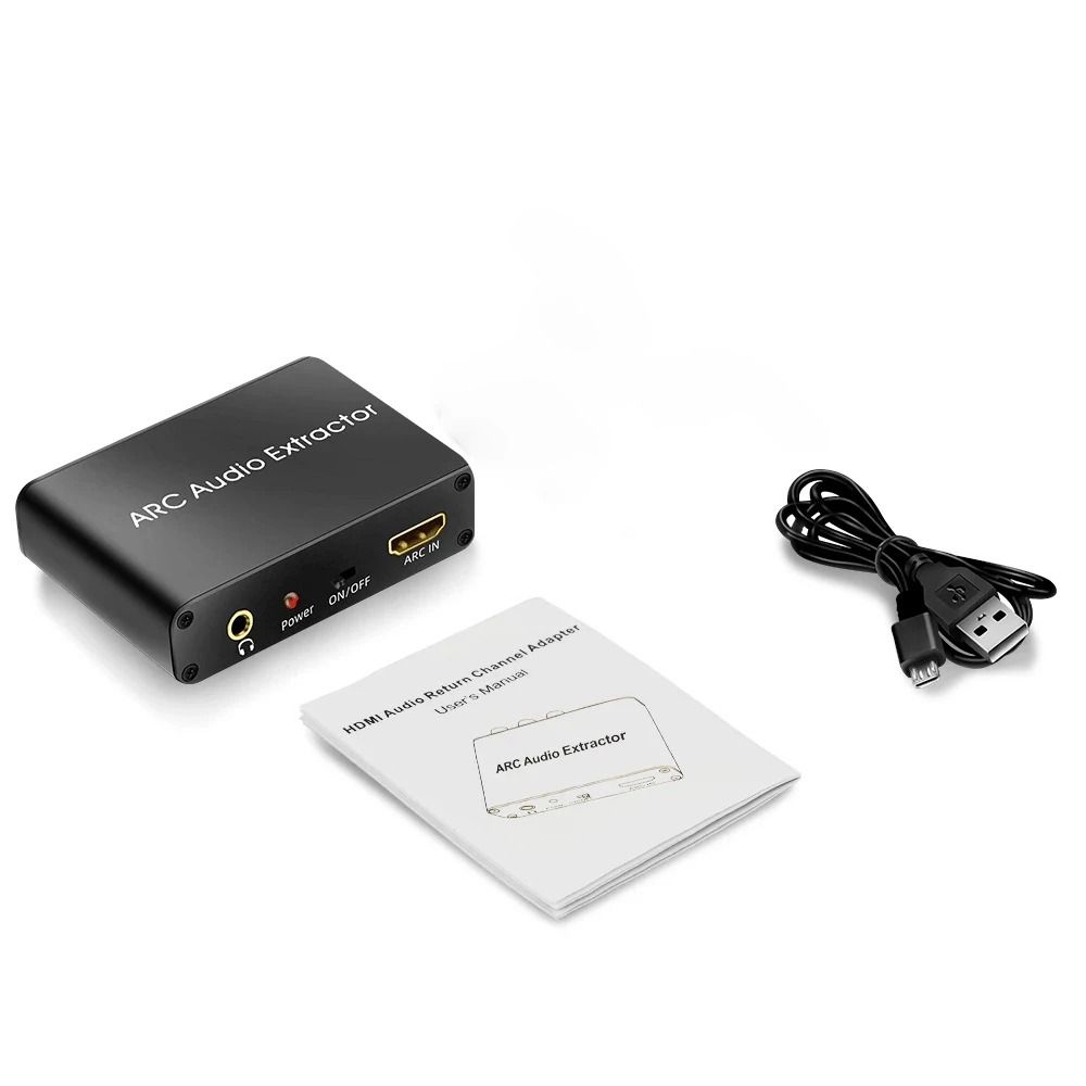 DAC SPDIF Coaxial RCA ARC Audio Adapter Digital To Analog Audio Converter  For TV Monitor
