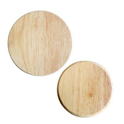 Round Wooden Coasters Unfinished Thickness Wood For Painting Wooden Craft Coasters Thickness Wood For Painting Blank Wooden