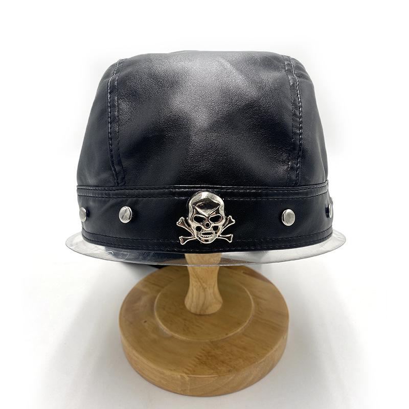 Rivetto Custodia in Pelle Cinturino per la Testa Cappellino Cappellino Harley Cappellino Ferroviario Cappellino Pirata Cappellino Baotou in PU