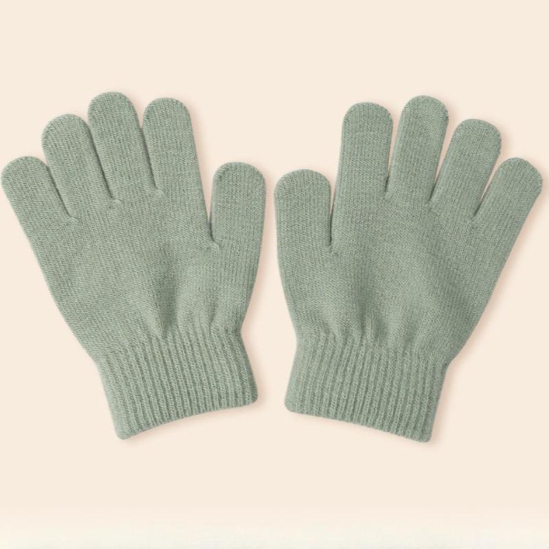 Strikkede hansker i ensfarge for barn 5-10 år Studenter Vintervarme Utendørs sykling og Daglig kaldt vær Bruk Votter