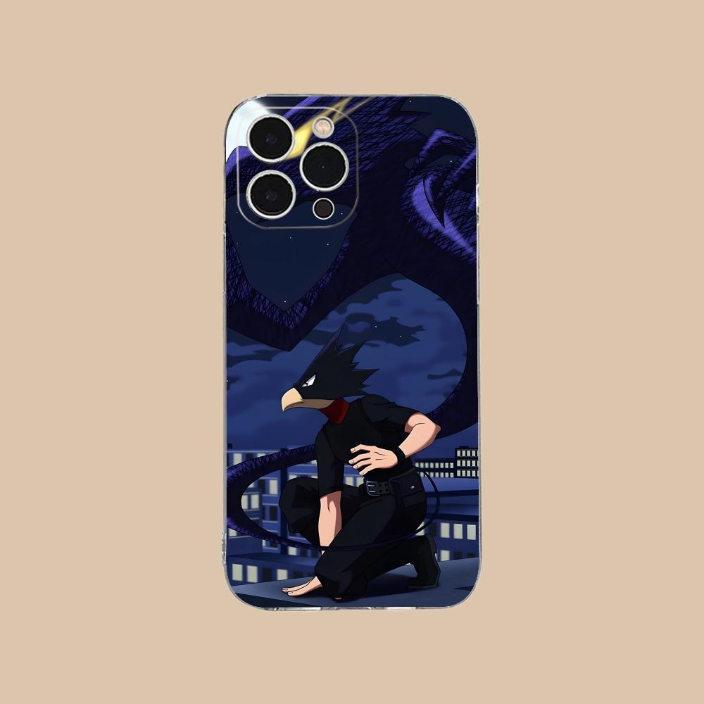 MHA Tokoyami Mobile Phone Case for iPhone 17 16 15 14 13 12 11 X XR XS Air Pro Max Plus Mini Clear Colorful Cover Cover Pretty