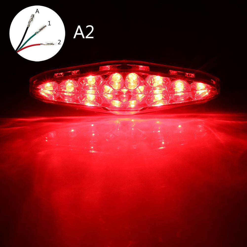 Motorcycle LED Tail Light Rear Brake Lamp 12V High Low Red Stop Signals Universal For Dirt Street Bike Scooter Motorbike