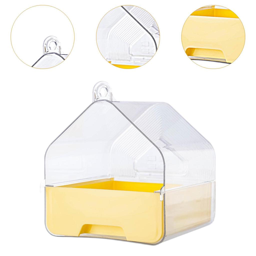 Pet Bird Bath Box,Parrot Bathing Tub, Birdcage, Small Bird Cage, Parrot Water