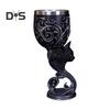 Dragon Wine Goblet Cat Chalice Cup Stainless Steel Resin Gothic Macabre Halloween Decorative Bar Whiskey Cocktail Drinking Glasses for Beer Wine