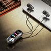 LED Screen Lavalier Bluetooth Earphones Card Insertion Wireless Headphones  Support SD Card