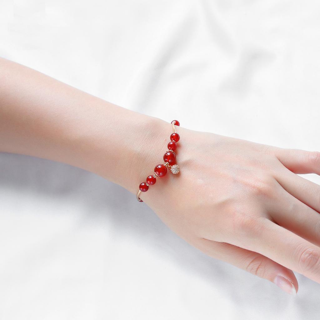 Natural Agate Bracelet Simple Single Circle Men And Women Couple Bracelet Agate Bracelet