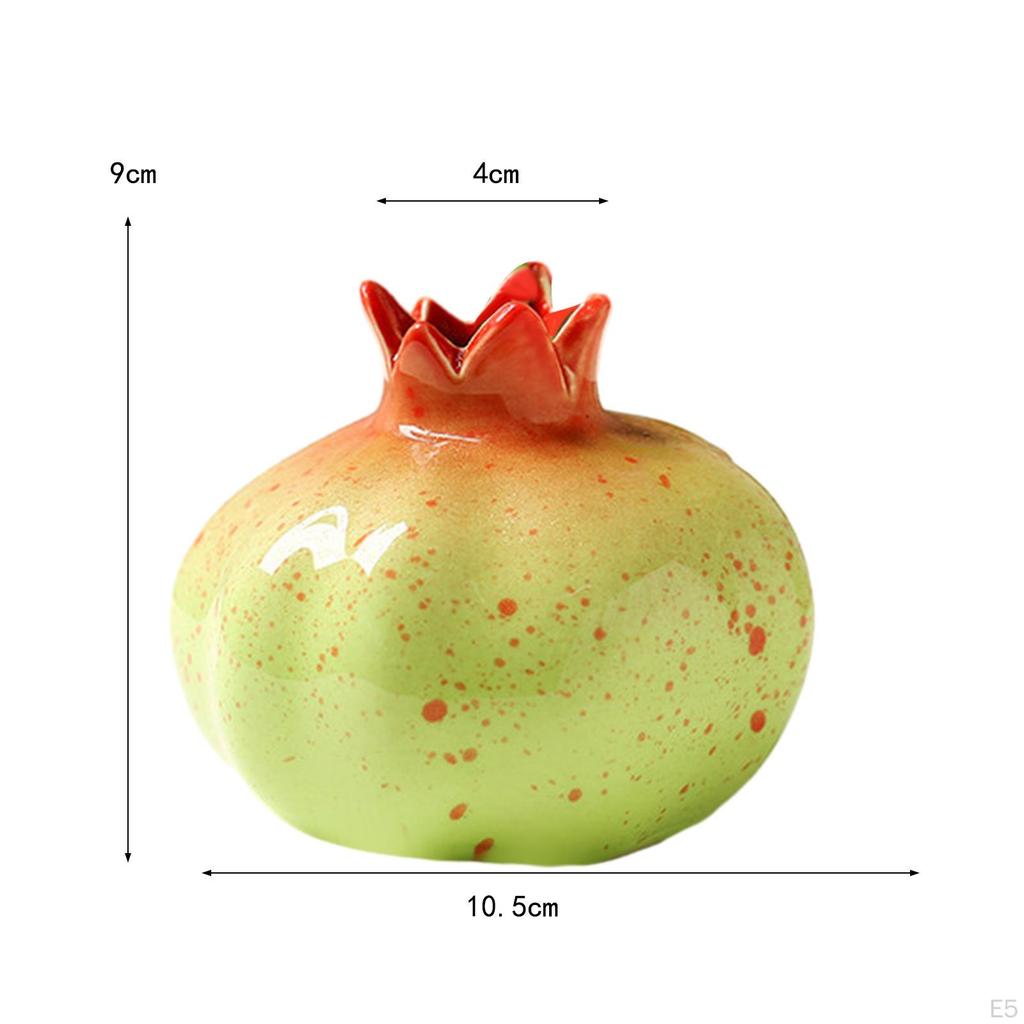 Ceramic Flower Vase Pomegranate Shaped Plants Holder Modern Floral Arrangements Hydroponic