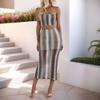 Conjunto de Saia Sem Mangas Moda Verão Primavera Feminino DICFY