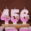 Creative Flower Butterfly Number Candle Birthday Cake Decoration Plug-in Children's First Birthday Party Candle