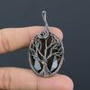 Natural Tree Of Life Smoky Topaz Gemstone Copper Wire Wrap Pendant 2.36" I3h21