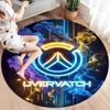 Overwatch Round Area Rug,Carpet Rug for Living Room Bedroom Sofa Playroom Decor,Non-slip Floor Mat