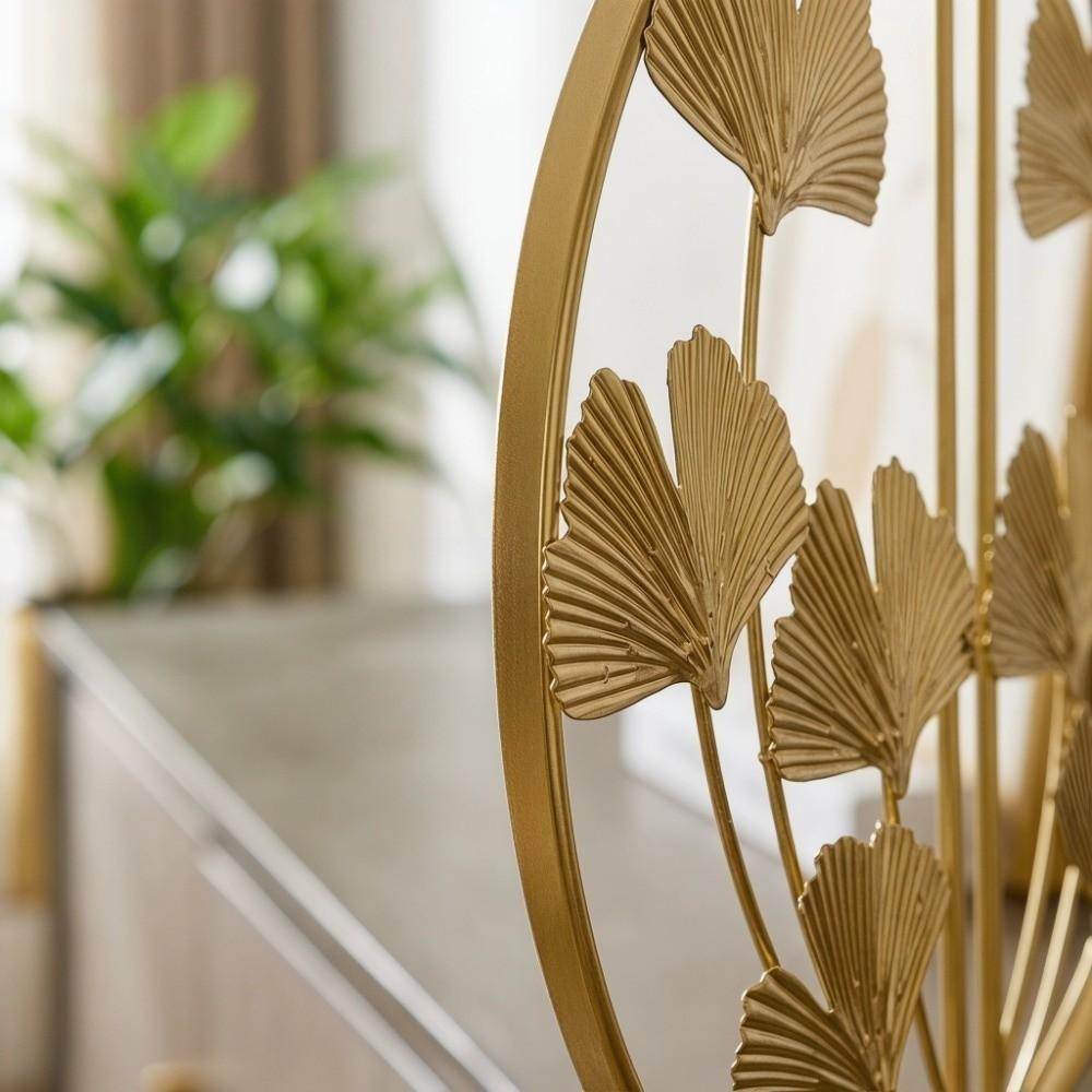 2pcs Iron Ginkgo Leaf Wall Decor 11.22x13.39 in Golden Leaf Ornament  Living Room