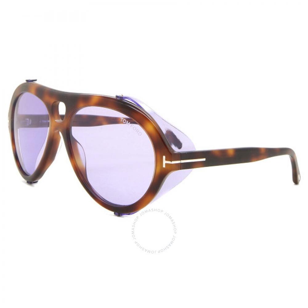 

Tom Ford Neughman Светло-фиолетовые мужские солнцезащитные очки-пилот FT0882 53Y 60