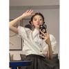 French Sweet Embroidered Doll Collar Bubble Sleeve Blouse For Summer Womens Fashion