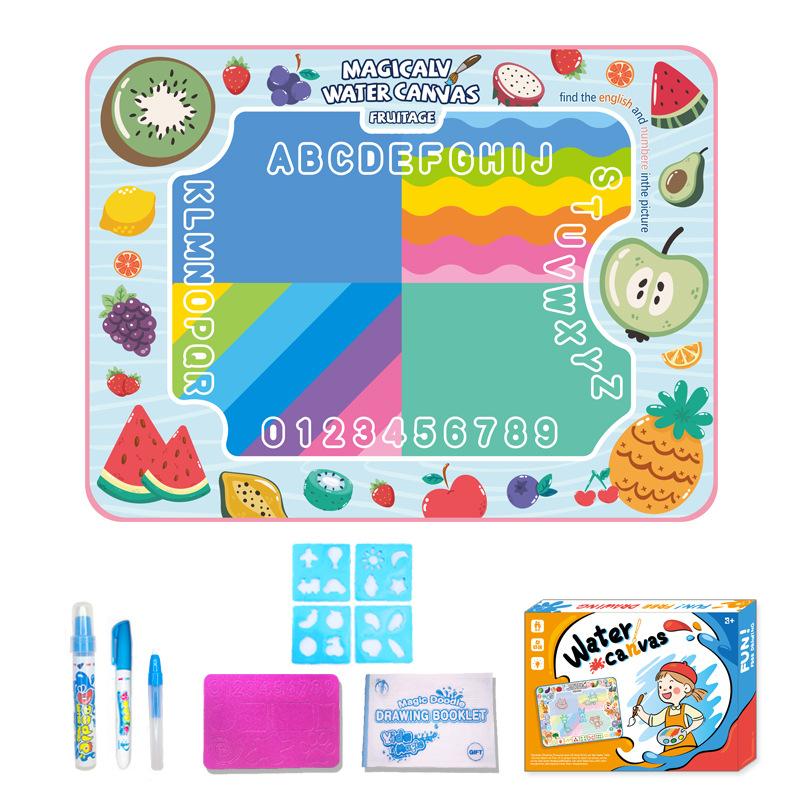 Magic Water Canvas Children Water Painting Blanket Early Learning Oversized Animal Dinosaur Numbers Magical Color Diy Toy