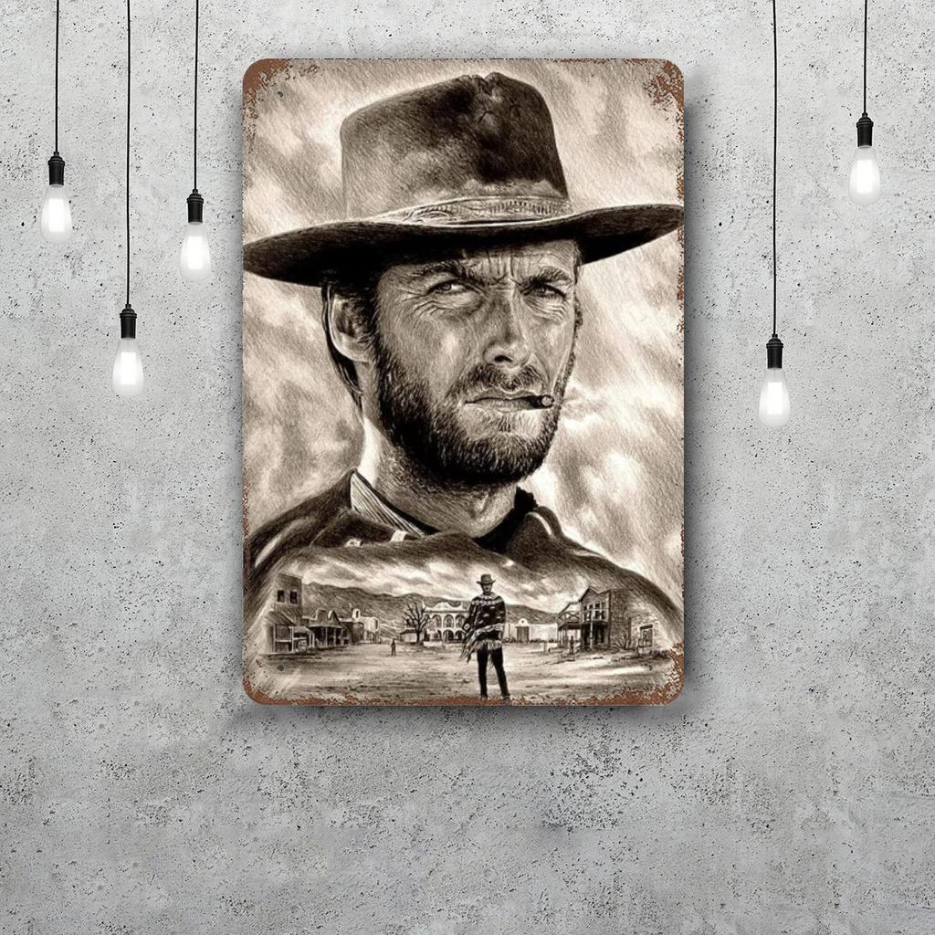 fistful of dollars Classic Poster Rusty Metal Plaque Retro Decorative Plate Bar Man Cave Garage Club Metal Sign Wall Decoration