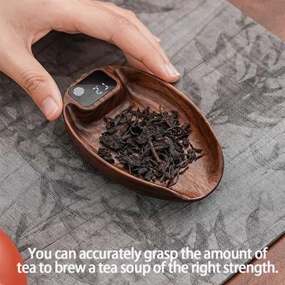 Walnut Wood Tea Scale with Clear Patterns Convenient Pouring Gift Item Stable Placement Making As Shown