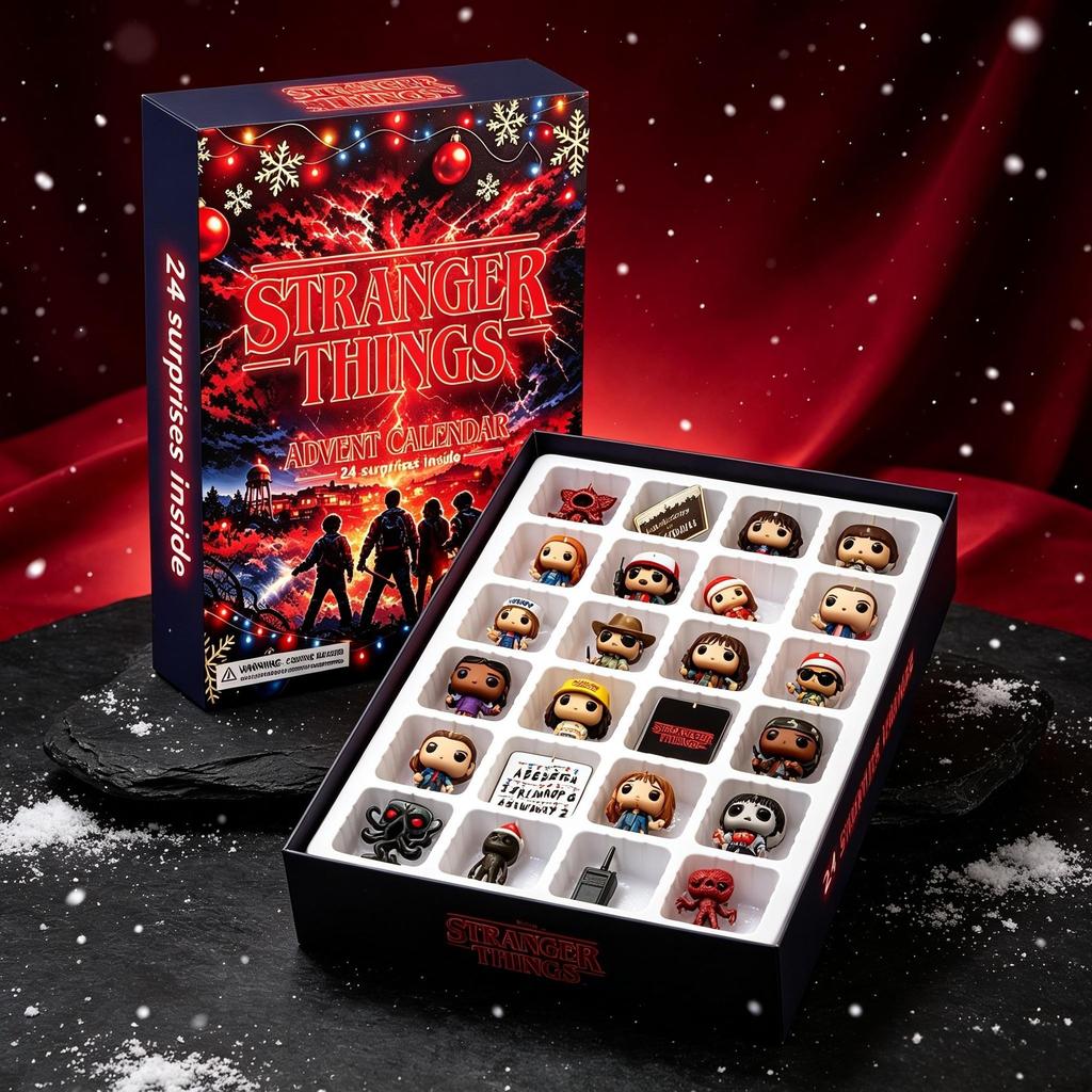 Calendario dell'Avvento Stranger Things 2026, Conto alla Rovescia di 24 Giorni Ciondolo Acrilico Blind Box