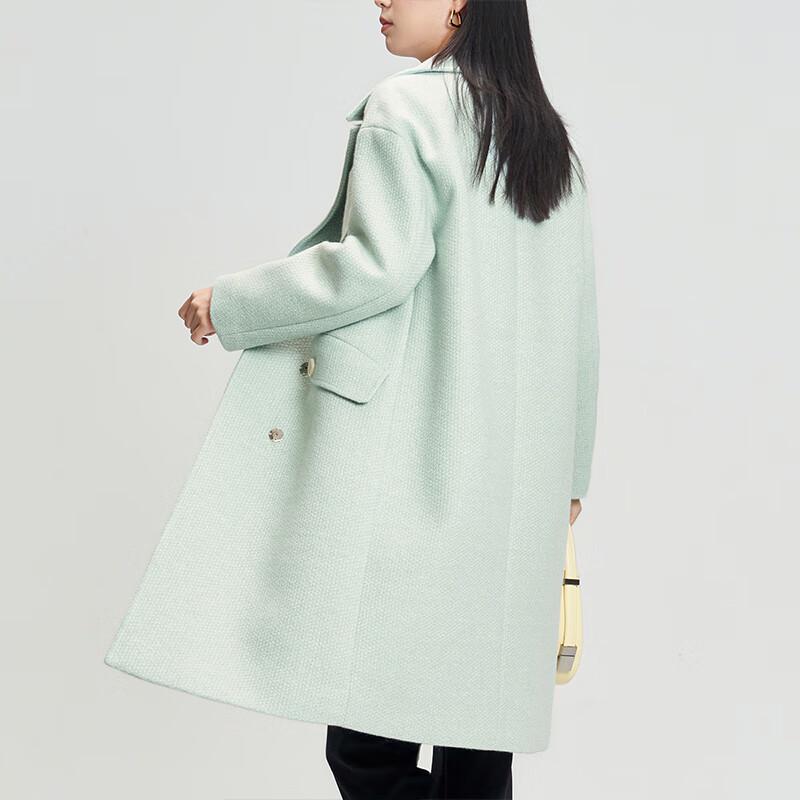 Women's Lapel Mid-Length Wool Blend Coat