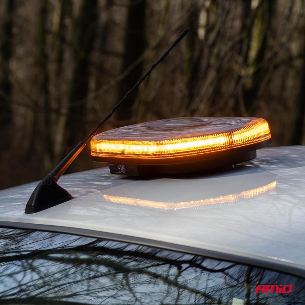 Wireless Led Warning Beam With Remote Control R65 R10 326X186X63 26W 12V 24V Amio-04369